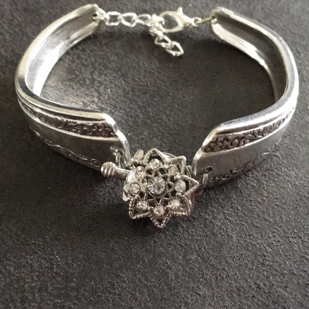 Vintage Flatware Bracelet “Bling & More Bling”.